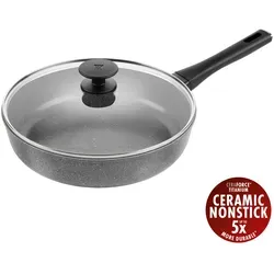 Zwilling Terreno Plus Ceramic Saute Pan 28 cm - Grau - Hochwertige Pfanne mit keramischer Beschichtung, ideal für fettfreies Braten und gleichmäßige Wärmeverteilung.
