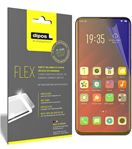 dipos I 3X Schutzfolie 100% kompatibel mit Oppo Find X Folie (Vollständige Displayabdeckung) Displayschutzfolie