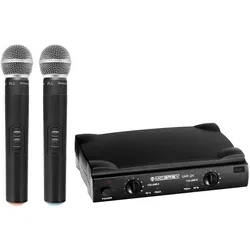 McGrey UHF-2V Dual Vocal Funkmikrofon Set - 2-Kanal UHF-Funkmikrofone mit 50m Reichweite, ideal für Gesang und Sprache, 8 Stunden Betriebsdauer