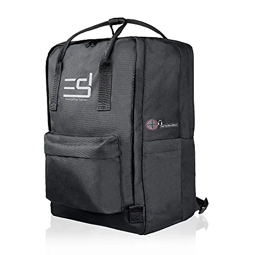 EVERYDAY SAFARI Ryanair Rucksack 40x20x25 - Leichter Handgepäck Rucksack mit Laptopfach - Handgepäck Rucksack 40x25x20 cm, ideal für Reisen und die Schule. Mit Laptopfach für Geräte bis 15.6" und wasserabweisendem Material. Leicht, robust und perfekt für Ryanair und andere Airlines.