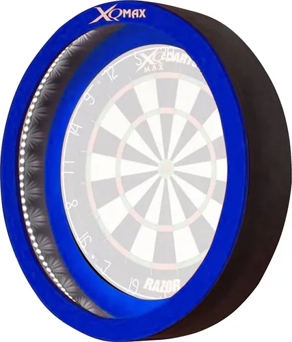 XQ Max Dartscheibe LED Beleuchtungsring blau - Der LED-Beleuchtungsring von XQ Max sorgt für schattenfreies Dartspielen. Mit 3 m USB-Kabel und integrierter Surround für optimalen Schutz, bietet er perfekte Sicht auf das Dartboard. Ideal für jedes Dartspiel!