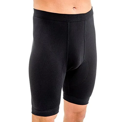 HERMKO 3980 Herren knielanger Slip mit Eingriff und Weichbund, Schlüpfer mit hohem Leib aus 100% Bio-Baumwolle, Größe:D 12 = EU 6XL, Farbe:schwarz