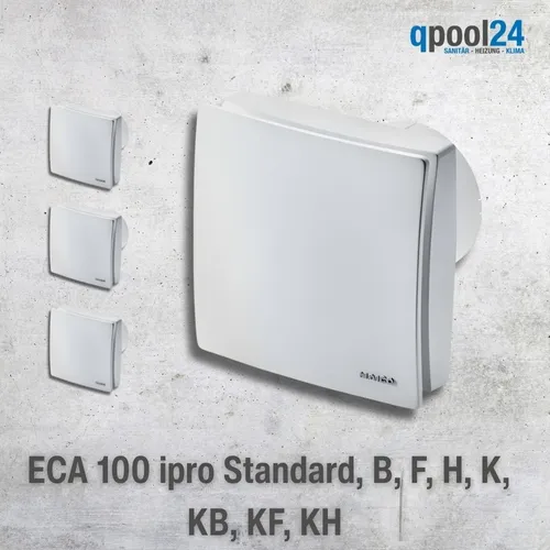Maico ECA 100 ipro KH - 100mm Badlüfter mit Feuchtesteuerung, energieeffizient und vielseitig einsetzbar