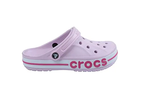Crocs Bayaband Clogs für Damen und Herren - Ballerina Pink/Candy Pink - Leichte und wasserfreundliche Clogs mit Fersenriemen für sicheren Halt, perfekt für entspannte Tage oder Stadtbummel.