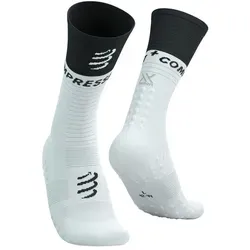 Compressport Mid Compression V2.0 Weiß II - Die Compressport Mid Compression V2.0 Socken bieten optimalen Tragekomfort und unterstützen die Durchblutung, perfekt für Leistungssteigerung beim Laufen.