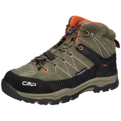 CMP Kinder Rigel MID WP Schuhe (Größe 31, oliv) - Wasserdichte Wanderschuhe für Kinder, komfortabel und robust mit praktischer Schnellschnürung und griffiger Sohle für optimale Sicherheit beim Spielen und Wandern.