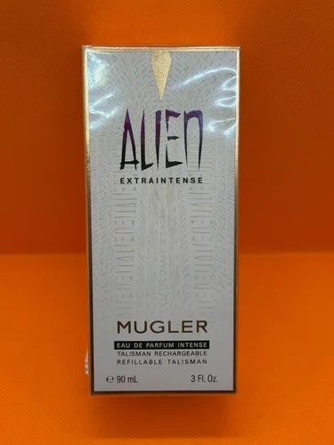 MUGLER Alien Extraintense Eau de Parfum 90 ml - Alien Duft für Frauen, der mit seiner dramatischen Intensität und der Möglichkeit zur Nachfüllung überzeugt. Entfesseln Sie Ihre innere Stärke mit diesem einzigartigen, magnetischen Parfum.