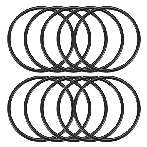 sourcing map 10 Stück O Ringe 56mm x 52mm x 3mm Dichtungsringe Rund Gummi Dichtung O Ring Seals NBR Unterlegscheibe für Wasserhahn Spülventile Waschbecken Duschablauf Hydraulik Rohrschlauch