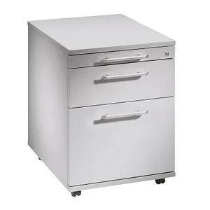 Hammerbacher Rollcontainer O-Serie, grau, abschließbar mit 2 Schüben - Büromöbelprogramme, mit Hängeregistratur, abschließbar und ideal für eine sichere und platzsparende Organisation im Büro.