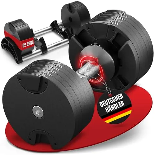 Miweba Sports Hantel VH200 - Verstellbare Kurzhantel für effektives Krafttraining - Hanteln für individuelles Training, belastbar bis 100 kg. Ergonomischer Griff und platzsparendes Design machen sie ideal für Zuhause und Fitnessstudios.