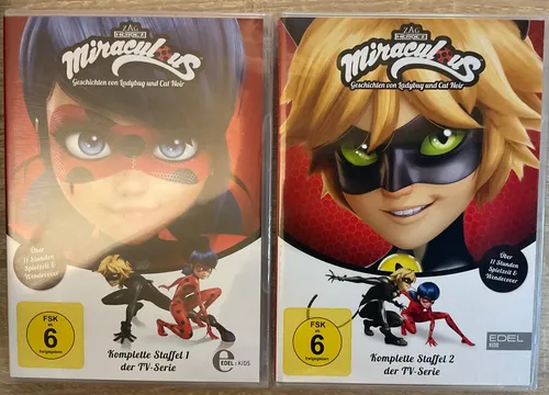 Miraculous - Geschichten von Ladybug & Cat Noir - Die komplette 2. Staffel [3 DVDs] - Filme, spannende Abenteuer mit Ladybug und Cat Noir, ideal für die ganze Familie