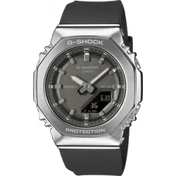 Casio G-Shock Damen Armbanduhr GM-S2110-1A1ER - Moderne G-SHOCK Armbanduhr für Damen in eleganter Stahloptik und robustem Design. Mit 20 ATM Wasserdichtigkeit und vielseitigen Funktionen ist sie ideal für Alltag und Sport.