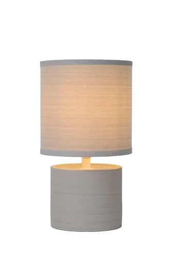 LUCIDE GREASBY - Tischlampe - Ø 14 cm - 1xE14 - Grau