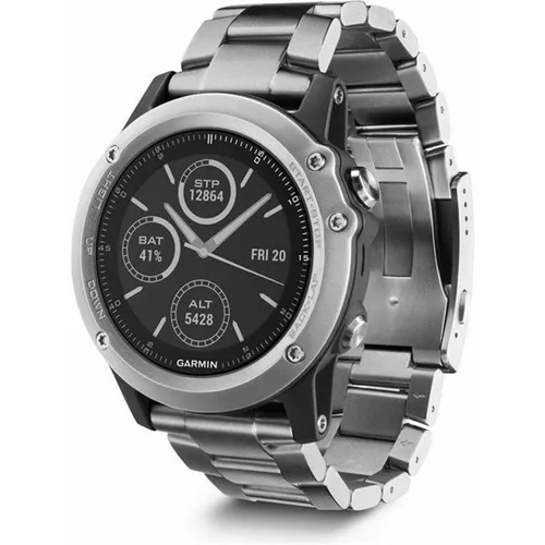 Garmin Fenix 3 Saphir Titanium Edition GPS Sport Watch - GPS & Sportuhren, kratzfestes Saphirglas und Titanarmband für extreme Widerstandsfähigkeit, ideal für Sportler und Outdoor-Enthusiasten.