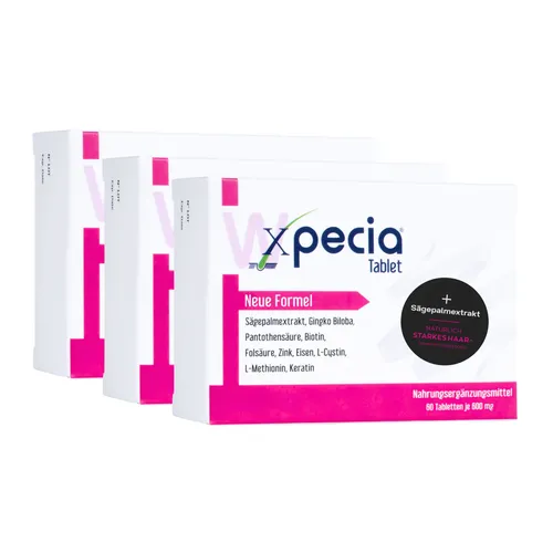 Xpecia DHT Blocker mit Biotin und Sägepalmextrakt - Haarwuchsmittel für Damen, 100% natürliche Inhaltsstoffe, ideal gegen Haarausfall, unterstützt gesundes Haarwachstum.