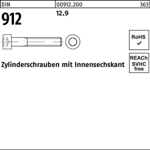 500er PACK(Stk)  000912120000030010 Zylinderschraube DIN 912 m.Innensechskant M