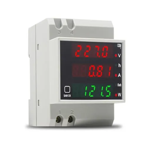 KETOTEK Stromzähler Hutschiene Voltmeter Amperemeter AC 80-300V 100A, Leistungsmesser Strommesser Digital Wechselstromzähler KWh Zähler Zwischenzähler Strom Energiezähler Din