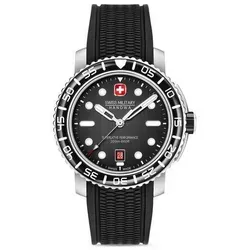 SWISS MILITARY HANOWA - BLACK MARLIN - Elegante Herrenuhr mit Silikonarmband - Herrenuhren mit 10 ATM Wasserresistenz, ideal für Schwimmen und Schnorcheln, kombiniert modernes Design mit hoher Funktionalität und Tragekomfort.