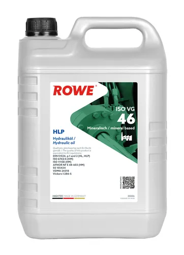 ROWE HIGHTEC HLP 46 Hydrauliköl 5L - Hochwertiges Hydrauliköl für zuverlässige Leistung, ideal für industrielle Anwendungen und Maschinen.