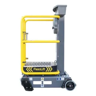 Munk FlexxLift 1.5 - Manuell betriebener Vertikalmastlift - Leiter für Arbeitshöhen bis 3,50 m mit intuitiver Ein-Hand-Bedienung und automatischer Bremsvorrichtung für maximale Sicherheit.