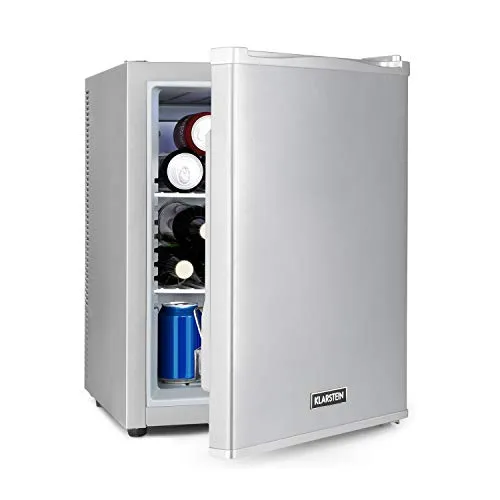 Klarstein Mini Kühlschrank für Zimmer, 40L für Getränke & Kosmetik, Kleine Minibar, Klein & Leise, Verstellbare Ablagen, Skincare Kühlschrank 5-15°C