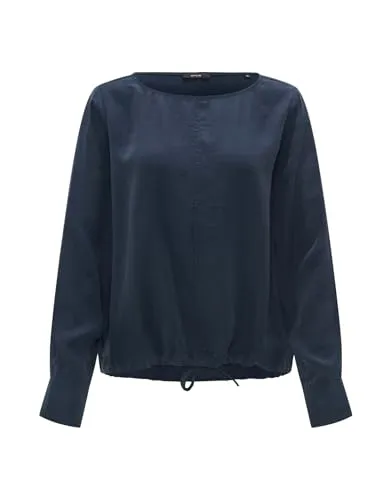 OPUS Damen Langarmbluse FORTI Regular - Modal Mix in Coal Blue, Größe 38 - Blusen & Tuniken für Damen, zeitloses Design aus hochwertigem Modal-Mix für ein angenehmes Tragegefühl und vielseitige Kombinationsmöglichkeiten.