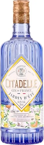 Citadelle Jardin d'Été Gin (1 x 0.7 l) - Erfrischender Gin mit intensiven Aromen von Wacholder und Zitrusfrüchten, ideal für Cocktails oder pur. Ein florales Geschmackserlebnis mit würzigen Noten und einer komplexen Botanicals-Mischung.