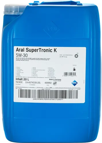 Aral SuperTronic K 5W-30 - Hochleistungs-Motorenöl für PKW, verlängert die Lebensdauer des Partikelfilters und geeignet für viele Marken