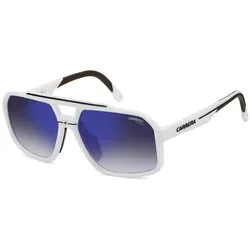 Carrera C Sport 03/S 6HT KM Sonnenbrille - Blau-Matt Weiß - Sportliche Sonnenbrille mit kühlem Farbverlauf, ideal für Freizeit und Aktivitäten. Leichter Rahmen aus Polyamid sorgt für Komfort und Langlebigkeit.