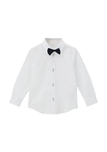 s.Oliver Junior Hemd mit abnehmbarer Fliege - Stylisches Hemd für Jungen mit Hemdkragen und langen Ärmeln, ideal für besondere Anlässe. Die abnehmbare Fliege sorgt für einen eleganten Look.