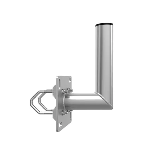 PremiumX 15cm Balkon-Ausleger Aluminium Geländer Balkon-Halterung für Satelliten-Schüssel SAT-Antenne Wand-Halter mit Schellen