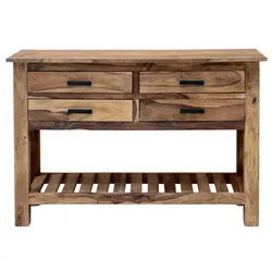 Konsolentisch Rami aus indischem Palisandr-Massivholz - Eleganter Konsolentisch mit 4 praktischen Schubladen, ideal für Flur oder Wohnzimmer. Hergestellt aus hochwertigem Palisander, verleiht er Ihrem Zuhause Exklusivität.
