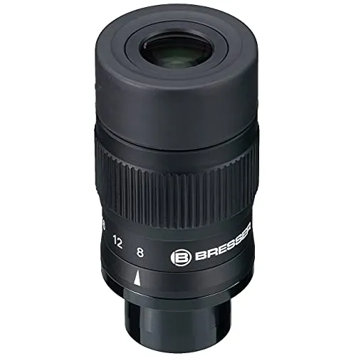 BRESSER LER Zoom-Okular 8-24mm 1,25'' - Vielseitiges Zoom-Okular mit 8-24 mm Brennweite für eine flexible Vergrößerung. Hoher Komfort durch 20 mm Augenabstand, ideal für längeren Einsatz.