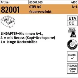 LINDAPTER-Klemmen ART 82001 GT A LM 24 feuerverzinkt, lang S