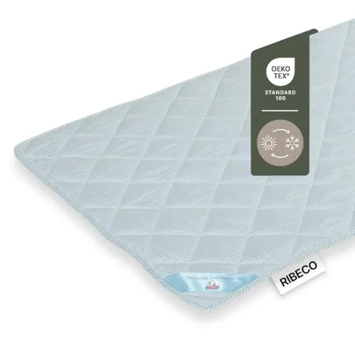 RIBECO Matratzenauflage Top Cool - Matratzenauflage mit Top Cool Technologie, ideal für Hausstauballergiker und bei 40°C waschbar. Über 1.000 positive Kundenbewertungen!