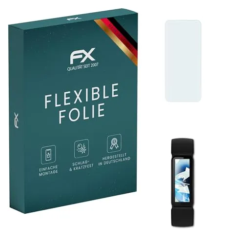 atFoliX Schutzfolie kompatibel mit Fitbit Inspire 2 Folie, ultraklare und flexible FX Displayschutzfolie (3X)
