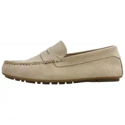 Marc O'Polo Mokassin Slipper Beige - Bequeme Slippers in Größe 37 - Hochwertige Mokassins mit rutschhemmender Sohle und weicher Lederdecksohle. Ideal für den täglichen Gebrauch und hohen Tragekomfort. Perfekt für stilvolle Auftritte.