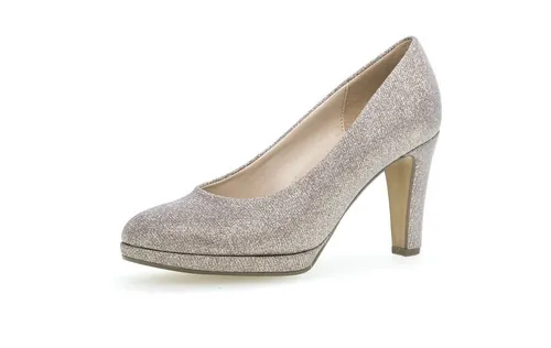 Gabor Damen Klassische Pumps - Elegante Damen-Pumps in Rosato mit 8 cm Trichterabsatz, ideal für Büro und Abendveranstaltungen, aus hochwertigem Textil und Leder für optimalen Komfort.