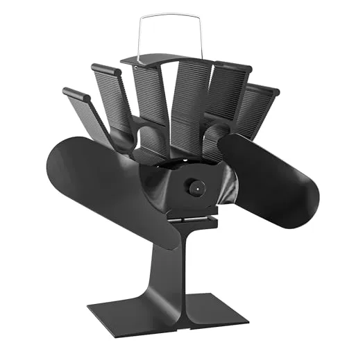 Wiltec Kaminofenventilator mit 2 Flügeln für effiziente Wärmeverteilung - Der stromlose Kaminofenventilator sorgt für eine optimale Luftzirkulation und verteilt die Wärme gleichmäßig im Raum. Ideal für eine angenehme Atmosphäre und ressourcenschonend.