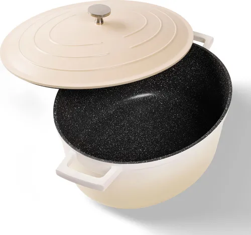 STONELINE Cocotte Bräter Induktion 32 cm – Fettfreies Kochen - Pfannen für gesundes Kochen: Der STONELINE Cocotte Bräter mit Antihaftbeschichtung und 6,6 L Volumen ist ideal für fettfreies Braten und Schmoren auf allen Herdarten.
