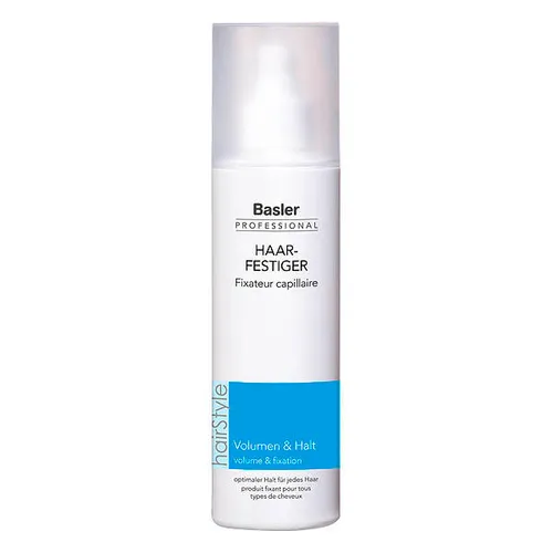 Basler Haarfestiger Sprühflasche 200 ml – Volumen & Halt - Ideal für jedes Haar. Dieser Haarfestiger sorgt für langanhaltenden Halt und voluminöse Frisuren. Einfach nach der Haarwäsche ins handtuchtrockene Haar sprühen.