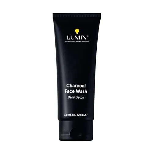 Lumin Charcoal Face Cleanser for Men – Waschgel zur täglichen Gesichtsreinigung mit Rosmarin, gegen Unreinheiten, Tiefenreinigung, Peeling Männer, Gesichtspflege, 1 Pack, 100 ml