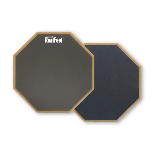 Evans RF-12D RealFeel Practice Pad 12" - Schlagzeug-Zubehör mit 12" Durchmesser, bietet 2 Spielflächen aus Gummi für realistisches Spielgefühl und vielseitige Nutzung auf Tisch oder Snareständer.