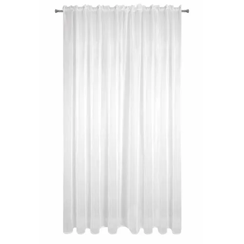 Fertigvorhang Lucy, Auf Band, 300x270 cm, Weiß - Der weiße Fertigvorhang „Lucy“ (300 x 270 cm) aus leichtem Voile sorgt für eine elegante Fensterdekoration und lässt sanft Licht in den Raum. Ideal für jeden Einrichtungsstil, bietet er eine angenehme Atmosphäre.