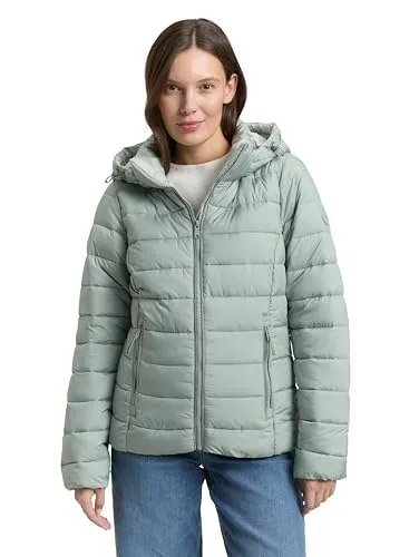 TOM TAILOR Steppjacke mit reflektierenden Details - Stylische gesteppte Jacke mit Kapuze und praktischen Seitentaschen. Reflektierende Details sorgen für Sichtbarkeit im Straßenverkehr. Perfekt für den Alltag und angenehm zu tragen dank pflegeleichter Materialien.