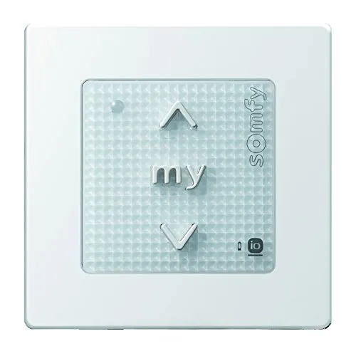 Somfy® Smart Home Funkwandsender smoove origin io pure - Funk-Wandsender mit elegantem Design und individuellen Rahmenfarben, ideal für die einfache Steuerung Ihrer Smart Home Geräte.