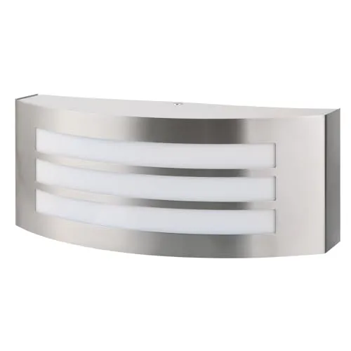 Grafner Edelstahl Wandleuchte | halbrund | für innen und Außen | IP44 | E27 | modernes Design