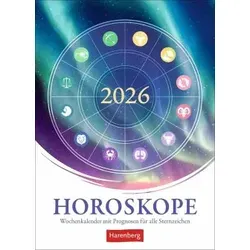 Horoskope Wochenkalender 2026 - Wochenkalender mit Prognosen für alle Sternzeichen