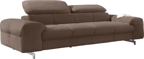 COTTA 3-Sitzer Chef, Big-Sofa mit Kopfteilverstellung, edle Metallkufen