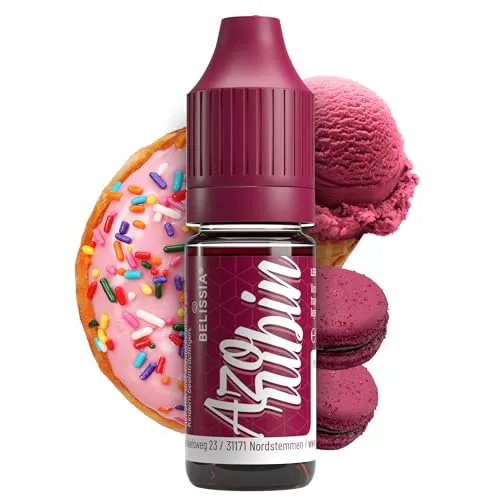 Belissia Lebensmittelfarbe Azorubin - 10ml flüssig & hochkonzentriert - Lebensmittelechte Speisefarbe zum Backen, Kochen, Fondant & DIY - vegan, stark färbend, geschmacksneutral